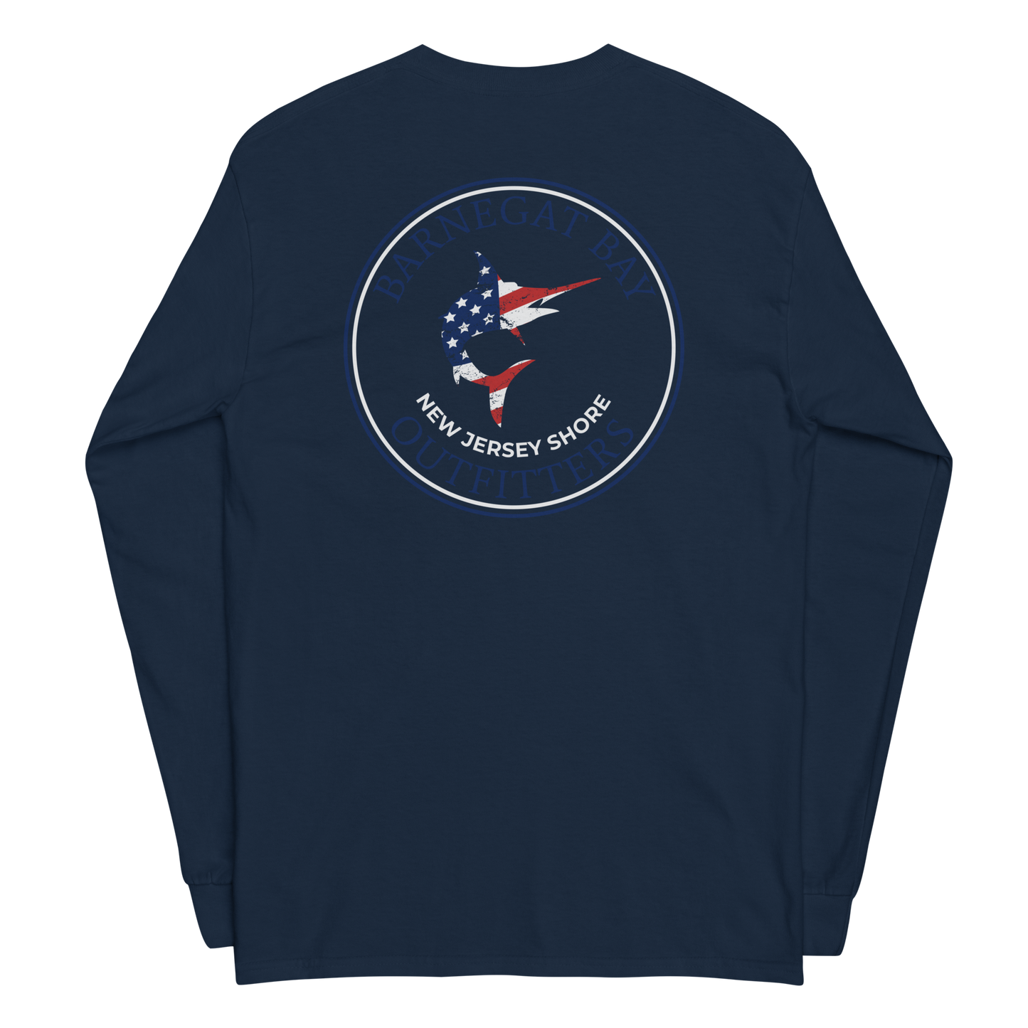 Red, White, & Blue Marlin Logo Long Sleeve 2400
