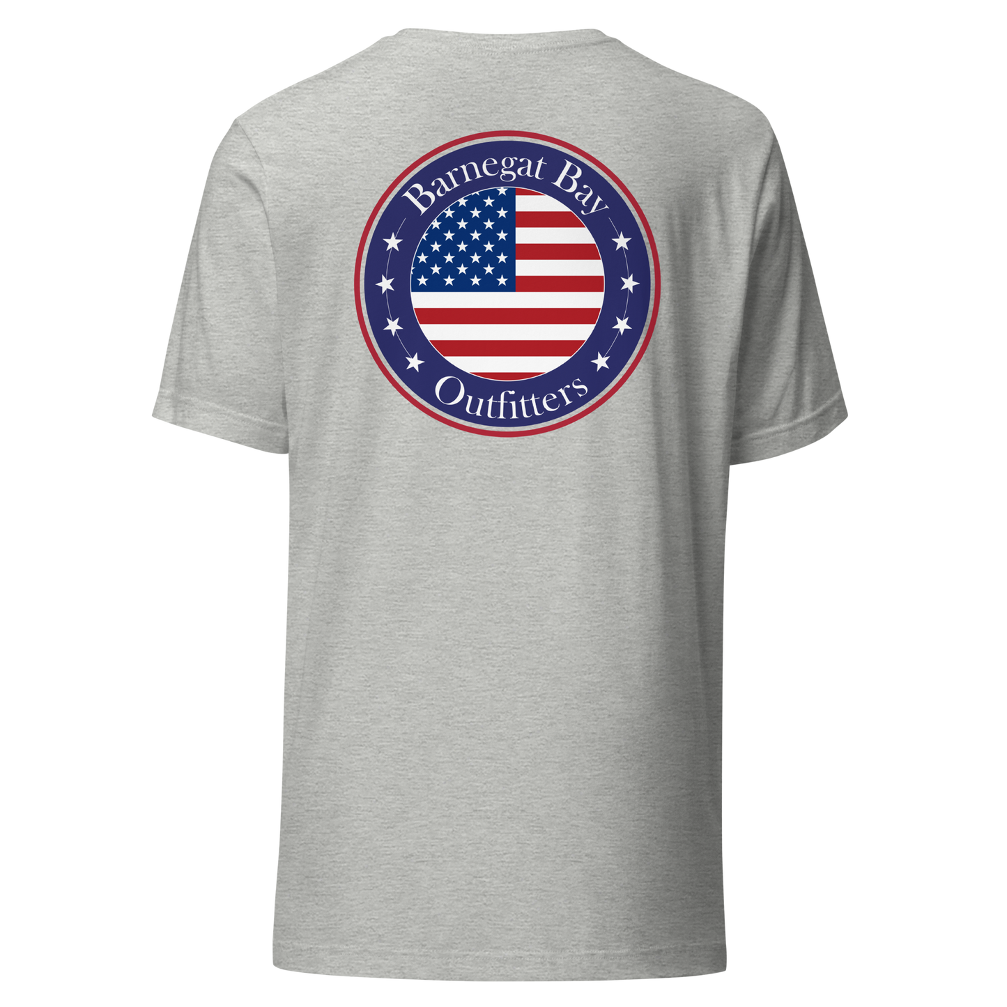 Red, White, & Blue Circle Flag Logo Unisex T-Shirt B+C 3001