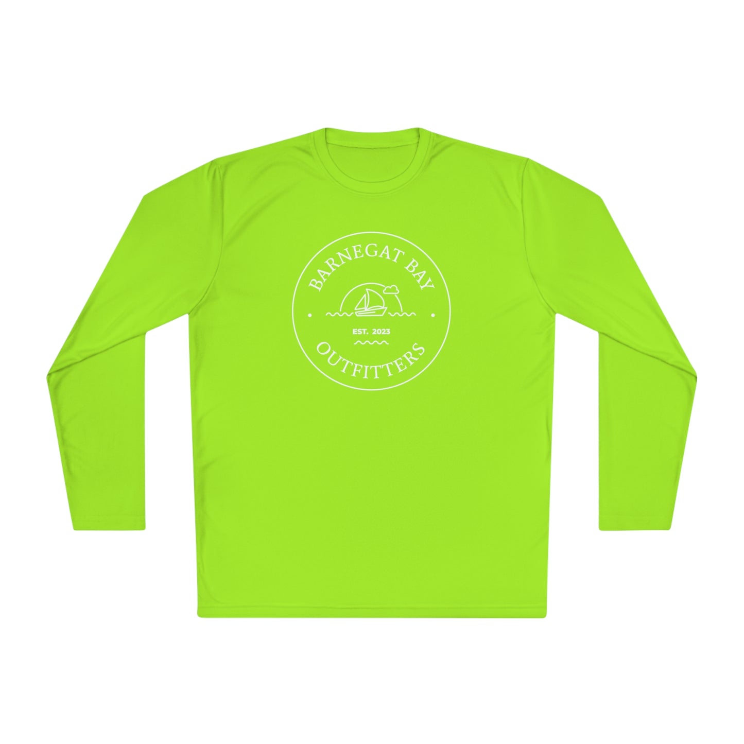 UPF40+ Sail Boat Front Logo Unisex Performance Long Sleeve Tee
