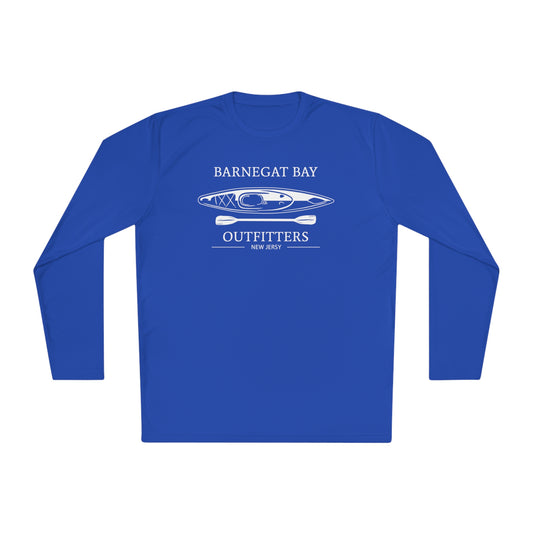 UPF40+ Kayak White Front Logo Unisex Performance Long Sleeve Tee