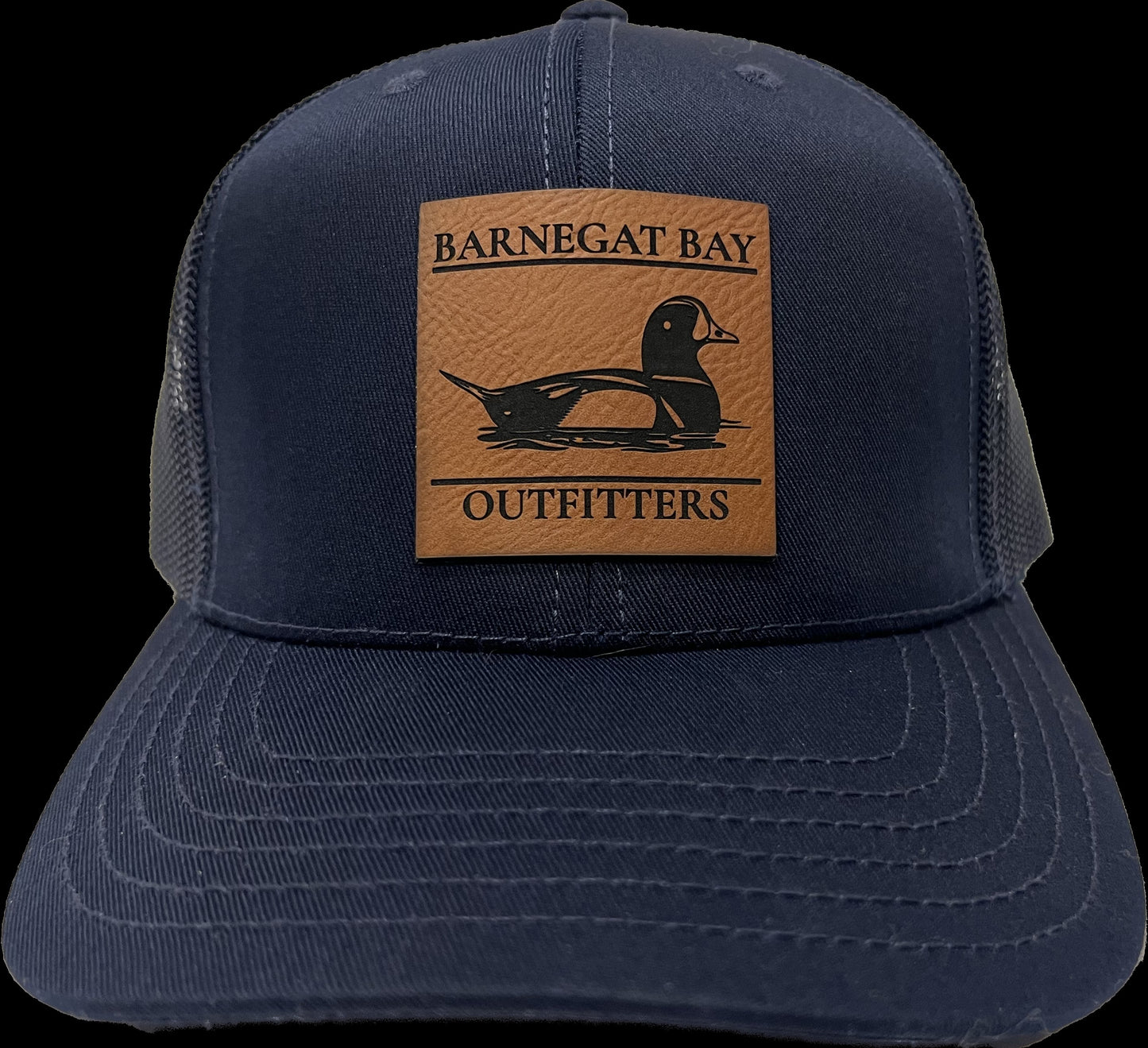 Barnegat Bay Outfitters Harlequin Duck Leather Patch Hat - Navy
