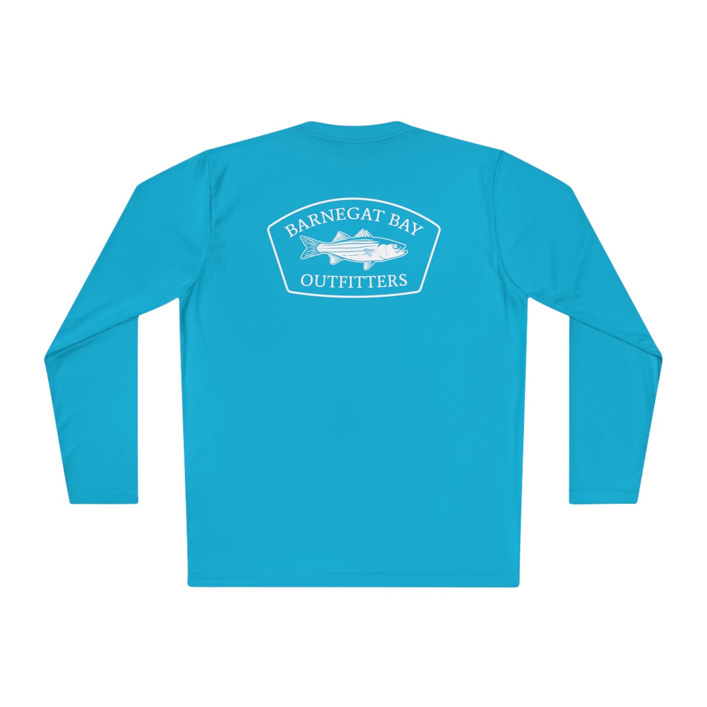 UPF40+ Striped Bass Shield Logo Unisex Performance Long Sleeve Tee