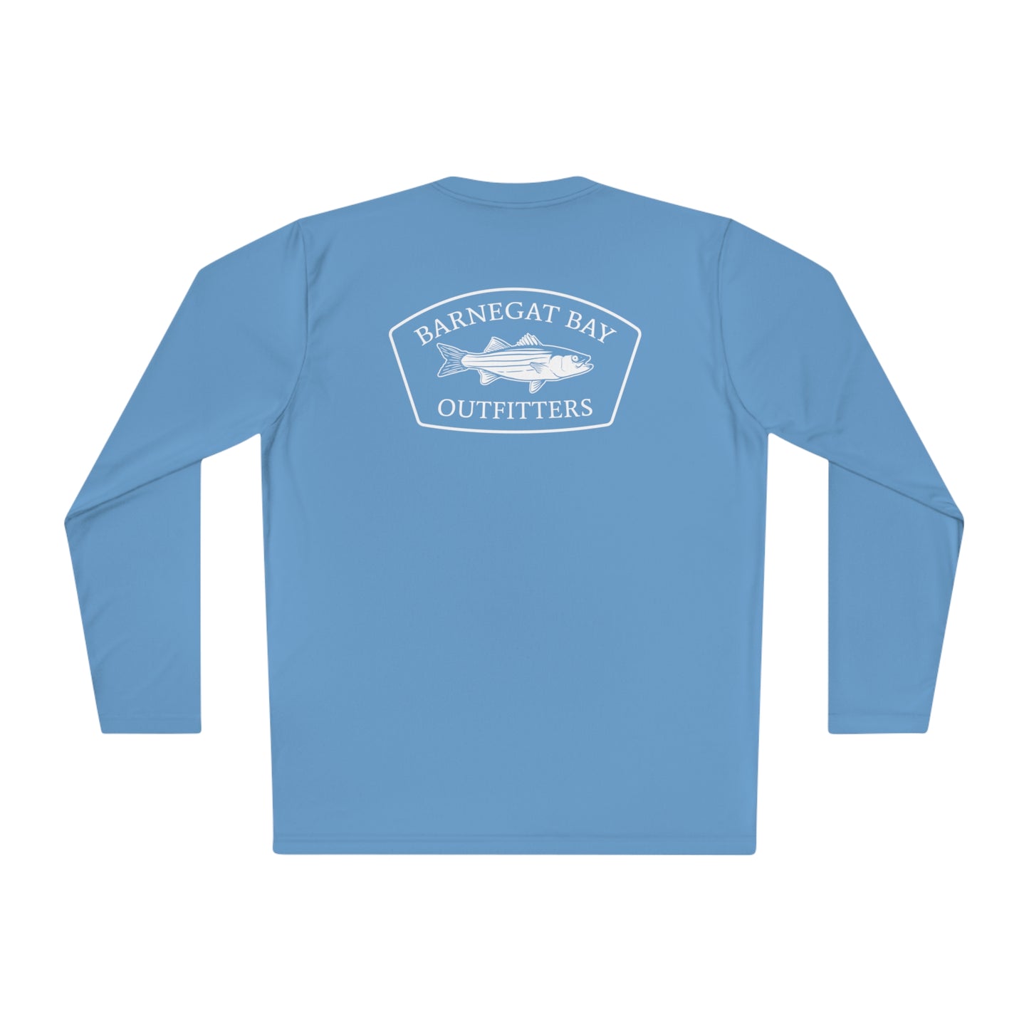 UPF40+ Striped Bass Shield Logo Unisex Performance Long Sleeve Tee