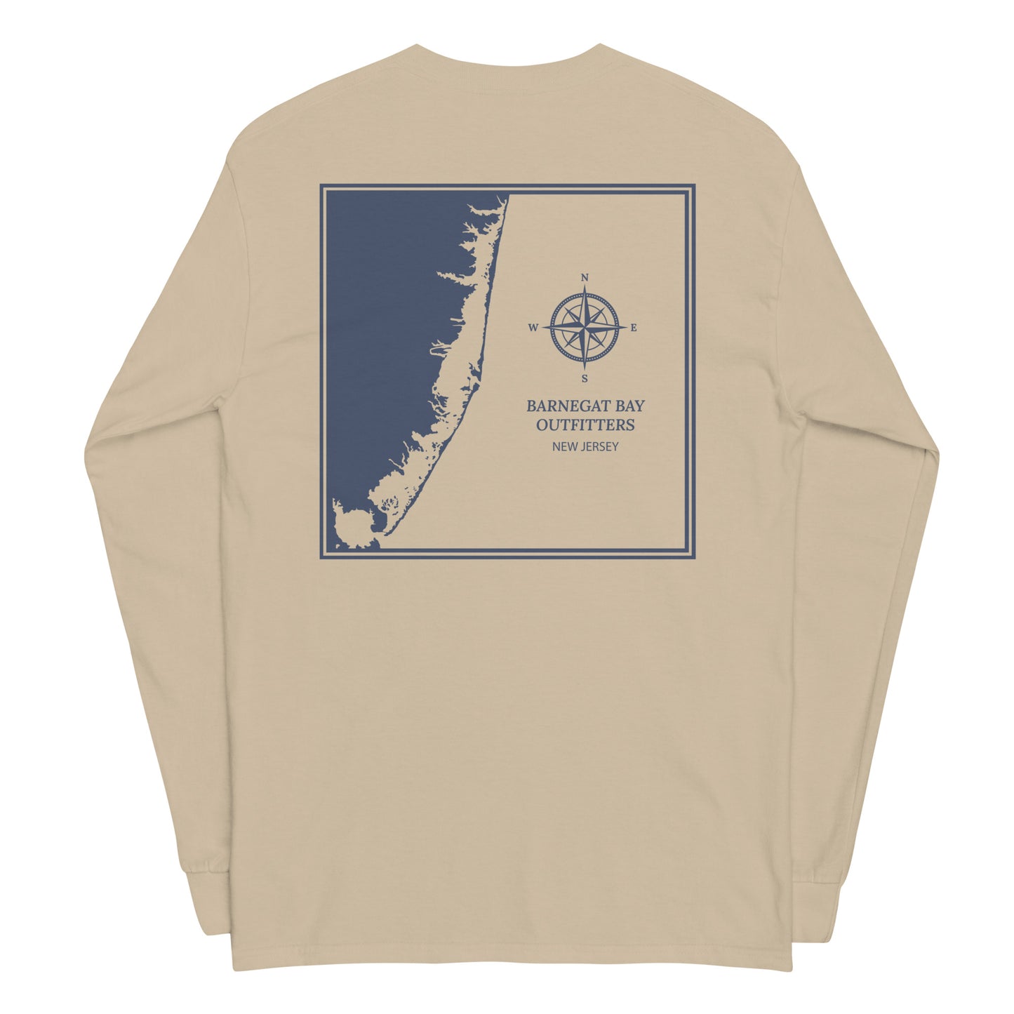 Barnegat Bay Outfitters Map Logo Long Sleeve T-Shirt