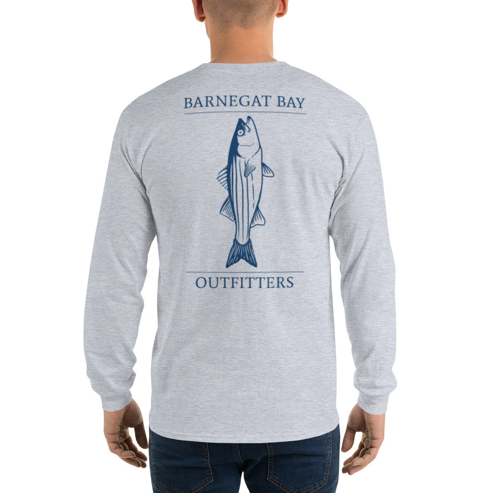 Barnegat Bay Outfitters Striped Bass Logo Men's Long Sleeve DK