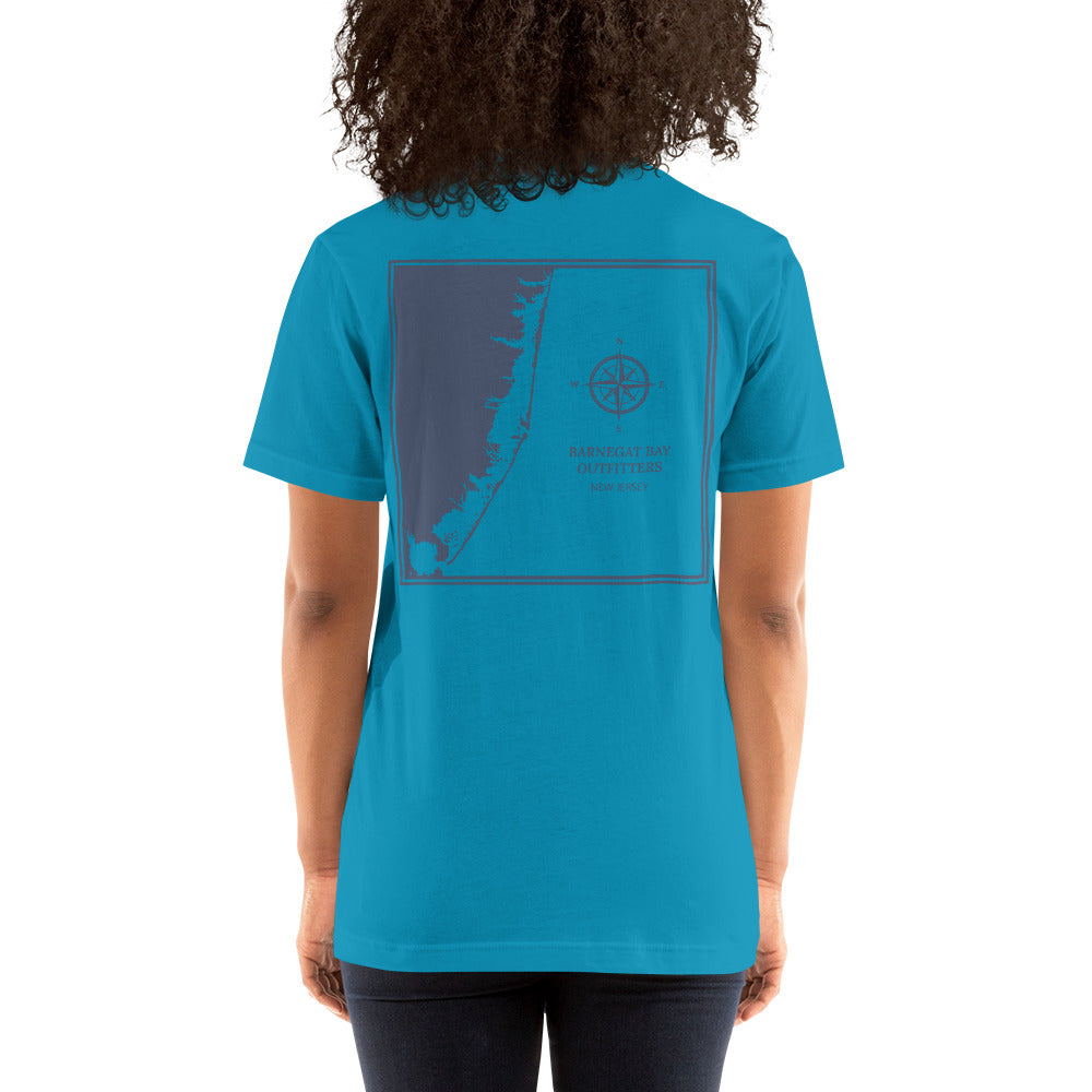 Barnegat Bay Outfitters Map Logo Unisex T-Shirt