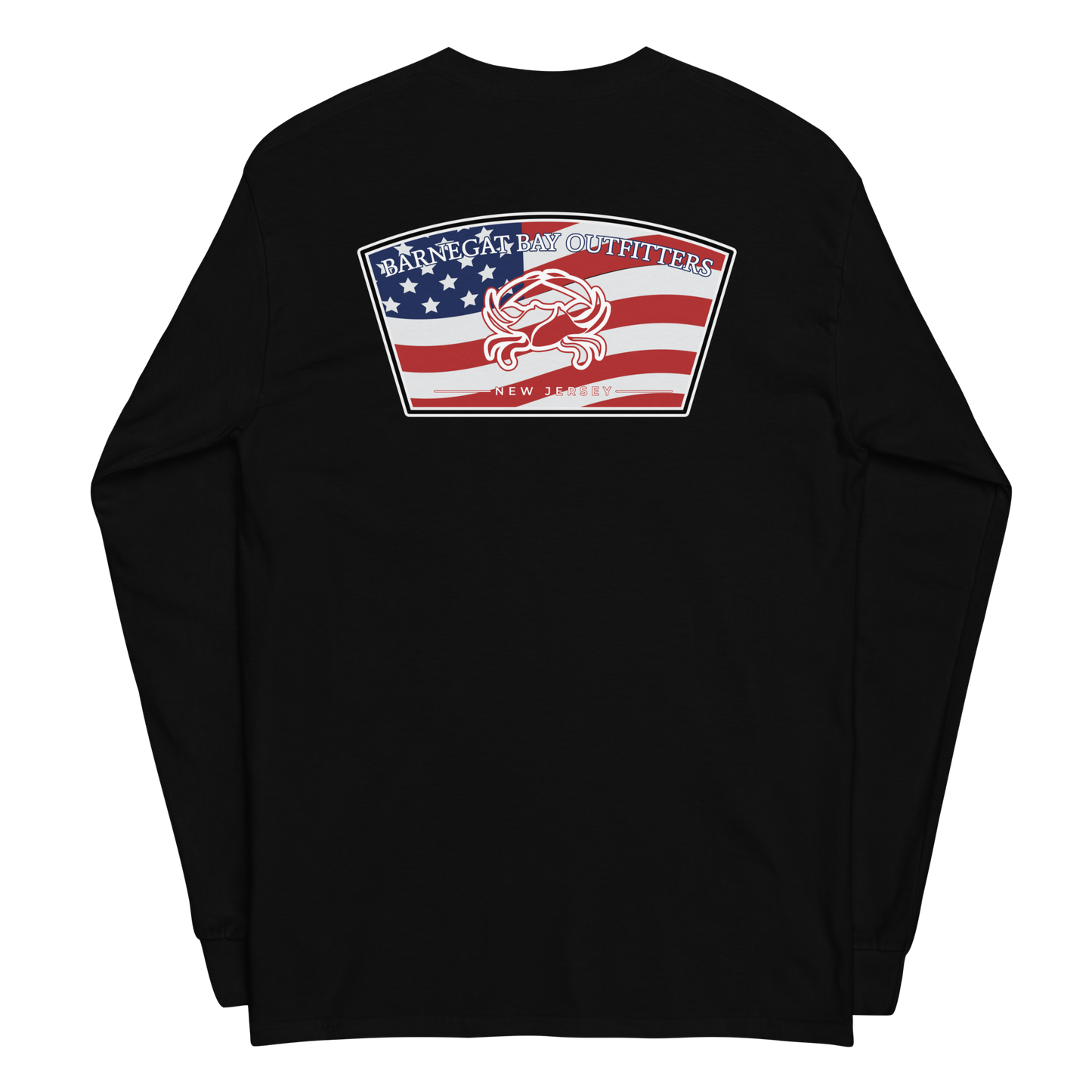 Red, White, & Blue Flag Shield Logo Long Sleeve 2400