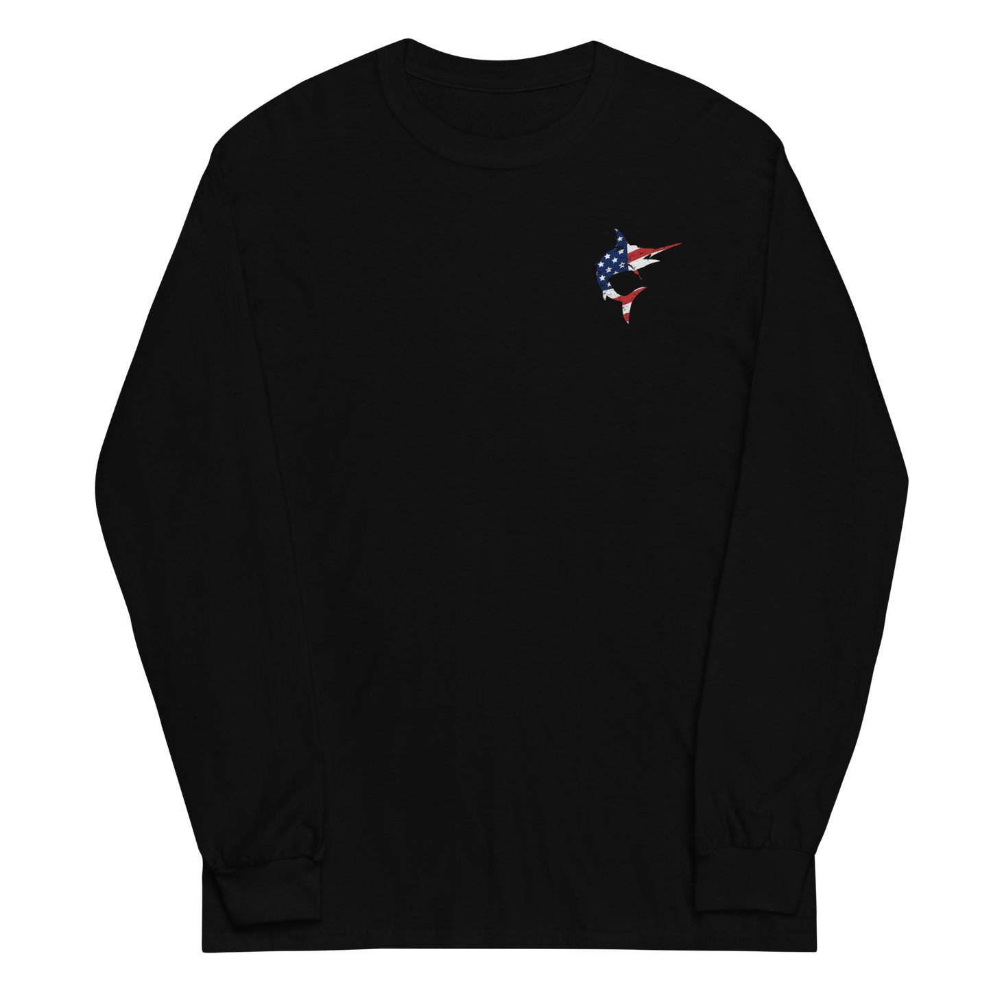 Red, White, & Blue Marlin Logo Long Sleeve 2400