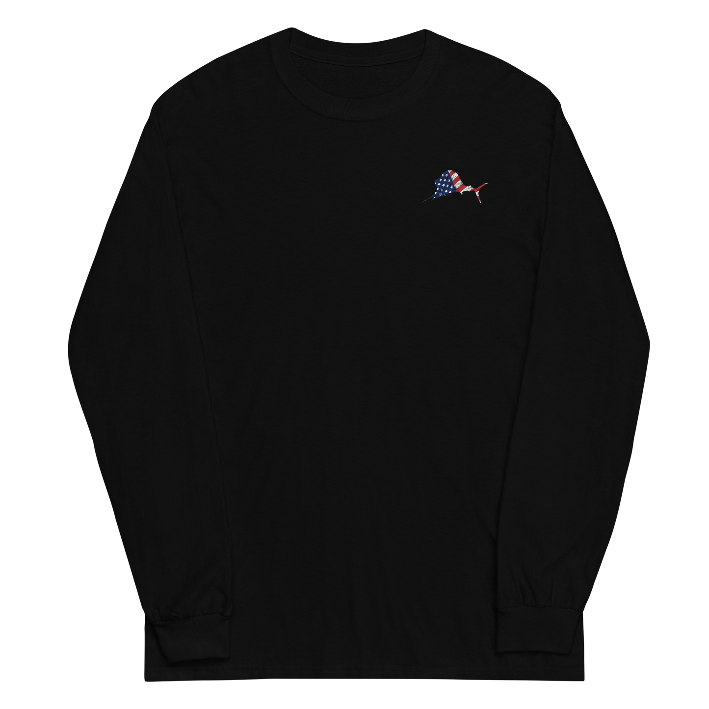 Red, White, & Blue  Sail Fish Logo Long Sleeve 2400