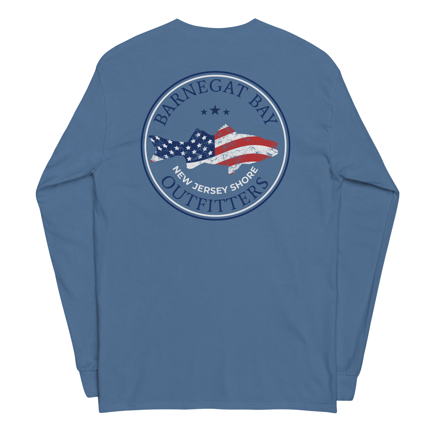 Red, White, & Blue Striped Bass Circle Logo 2400