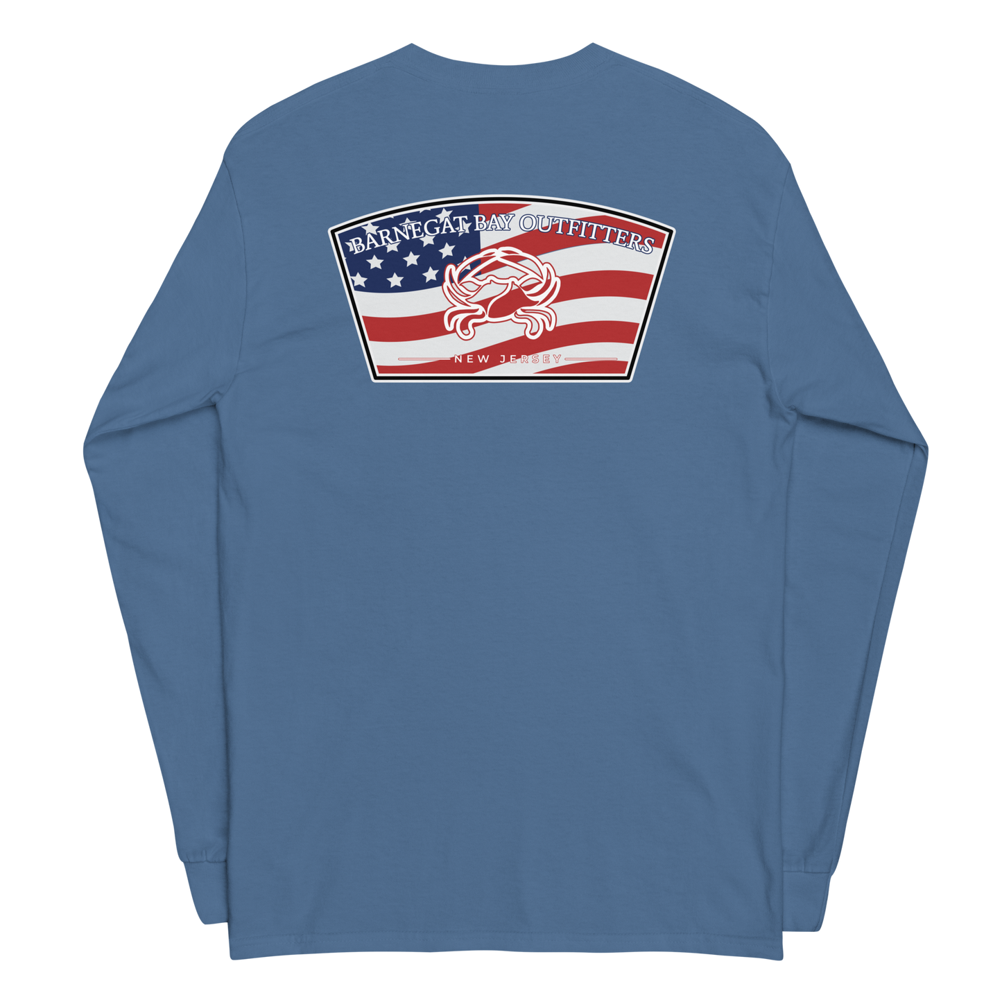 Red, White, & Blue Flag Shield Logo Long Sleeve 2400