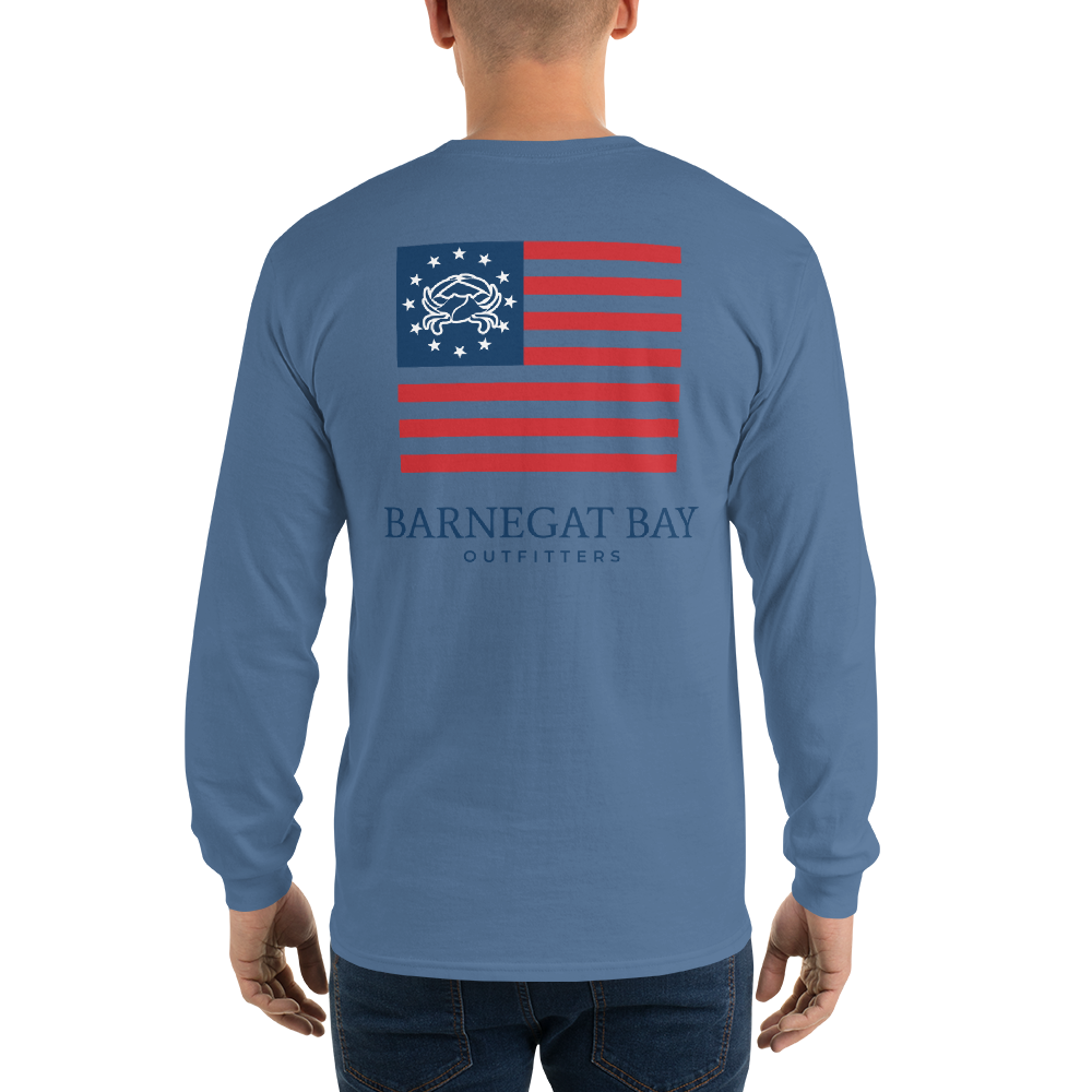 Red, White, & Blue Flag Logo Long Sleeve 2400