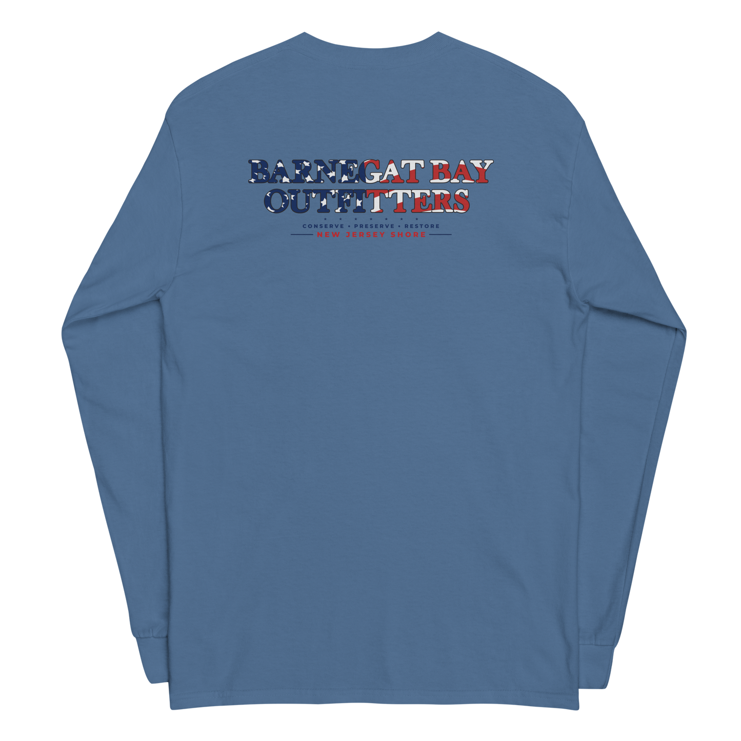 Red, White, & Blue Barnegat Bay Flag Logo Long Sleeve 2400