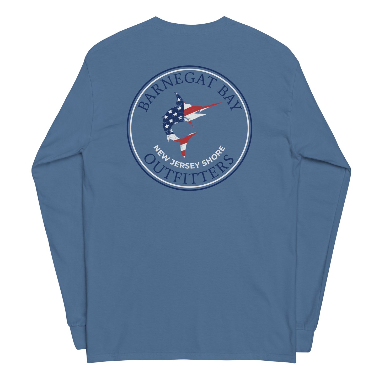 Red, White, & Blue Marlin Logo Long Sleeve 2400