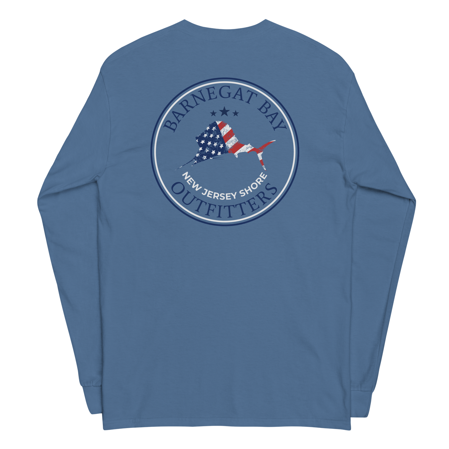 Red, White, & Blue  Sail Fish Logo Long Sleeve 2400