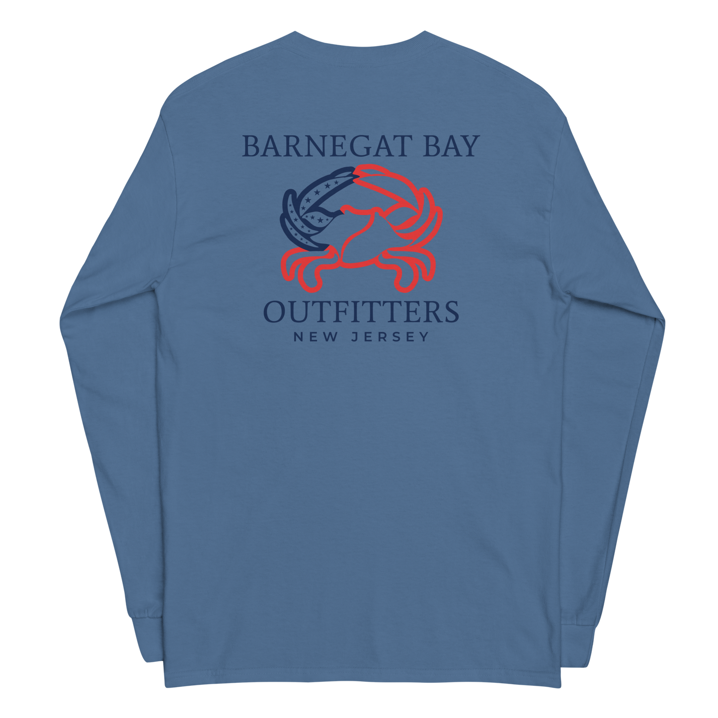 Red, White, & Blue Crab Sq Logo Long Sleeve 2400