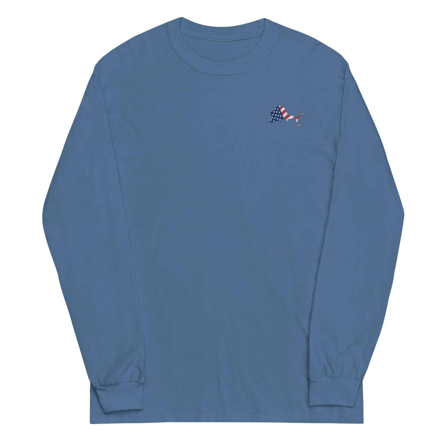 Red, White, & Blue  Sail Fish Logo Long Sleeve 2400