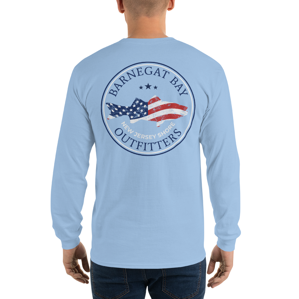 Red, White, & Blue Striped Bass Circle Logo 2400