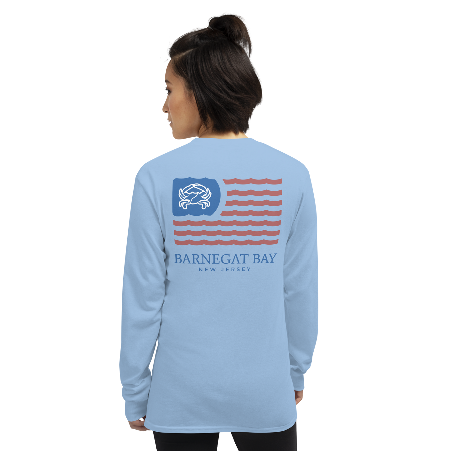 Red, White, & Blue Wavy Flag Logo 2400 Long Sleeve