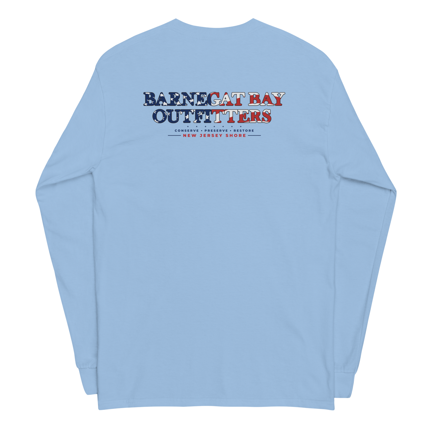 Red, White, & Blue Barnegat Bay Flag Logo Long Sleeve 2400