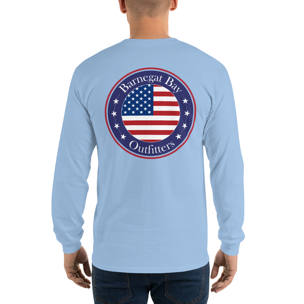 Red, White, & Blue Circle Flag Logo Long Sleeve 2400