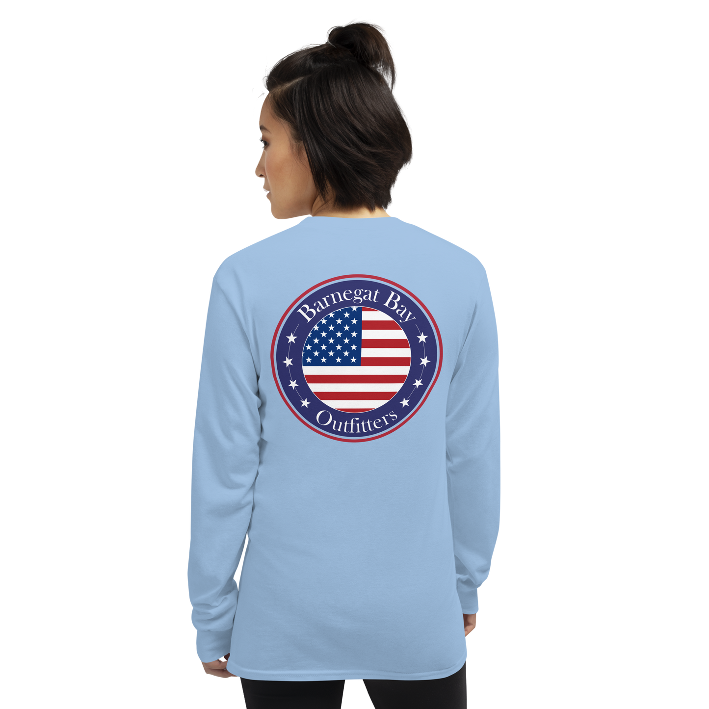 Red, White, & Blue Circle Flag Logo Long Sleeve 2400