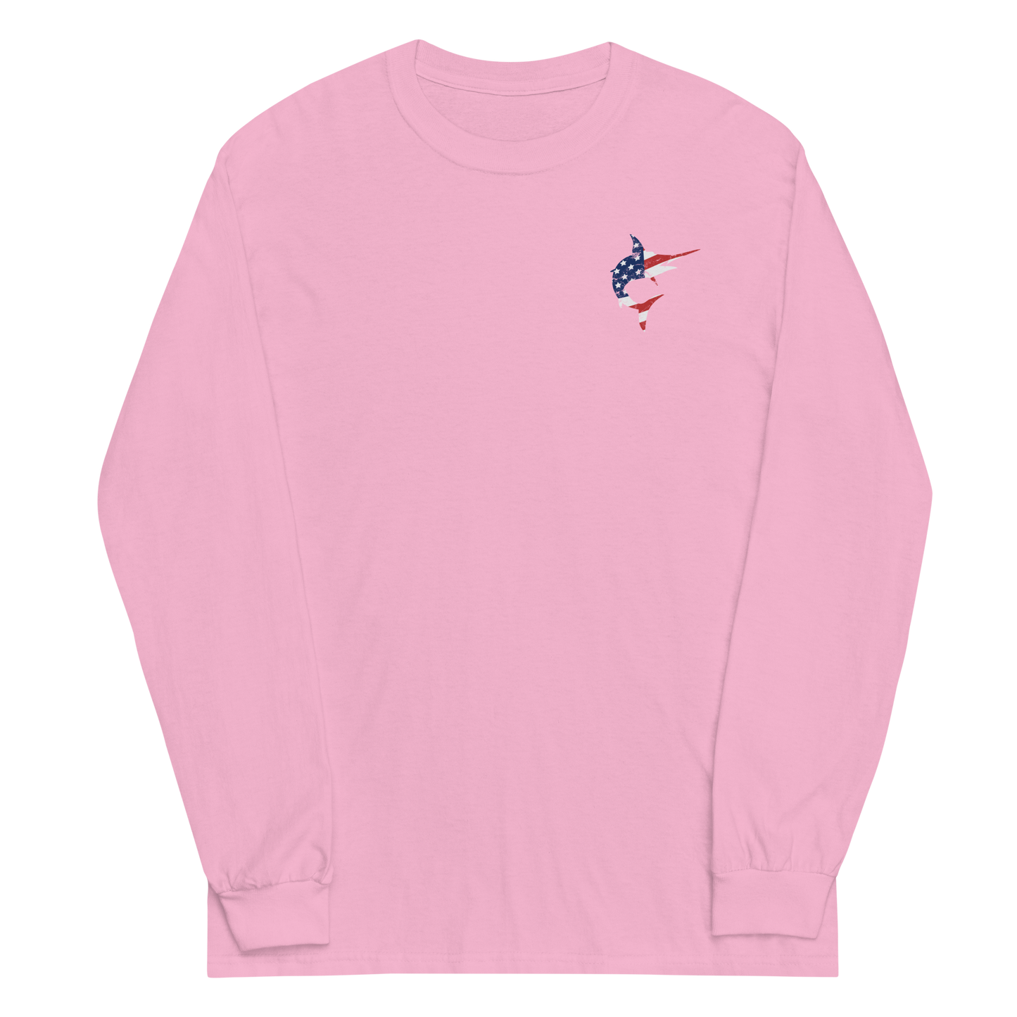 Red, White, & Blue Marlin Logo Long Sleeve 2400