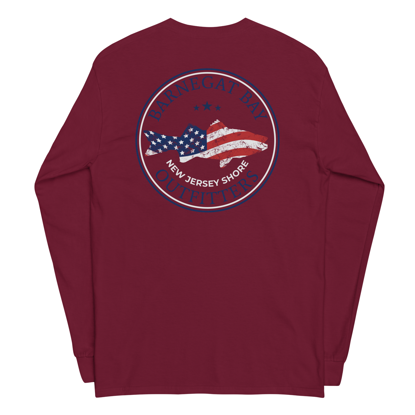 Red, White, & Blue Striped Bass Circle Logo 2400