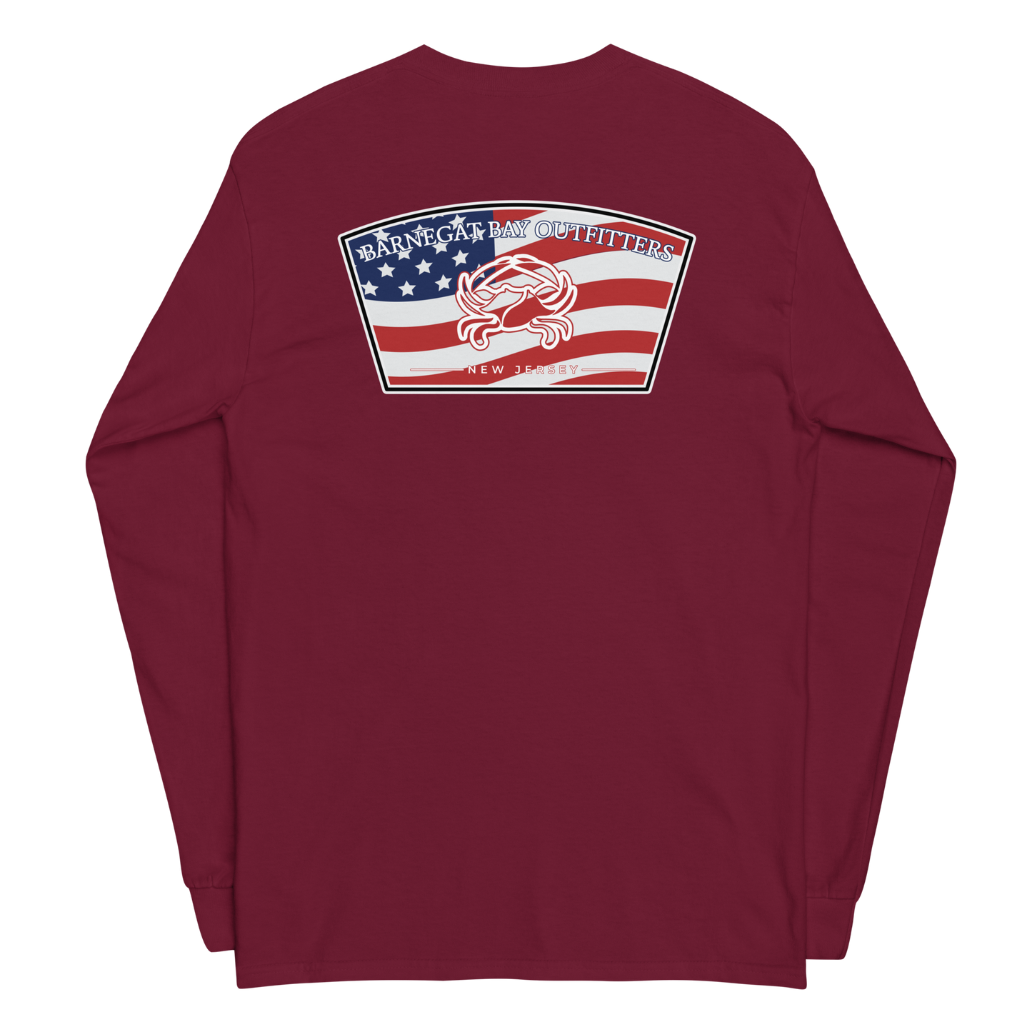 Red, White, & Blue Flag Shield Logo Long Sleeve 2400