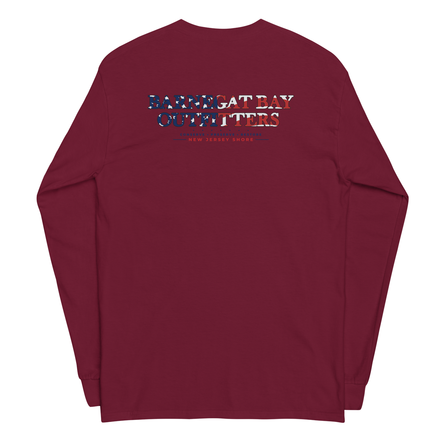 Red, White, & Blue Barnegat Bay Flag Logo Long Sleeve 2400