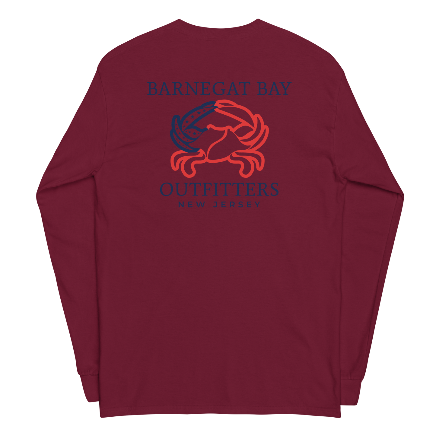 Red, White, & Blue Crab Sq Logo Long Sleeve 2400