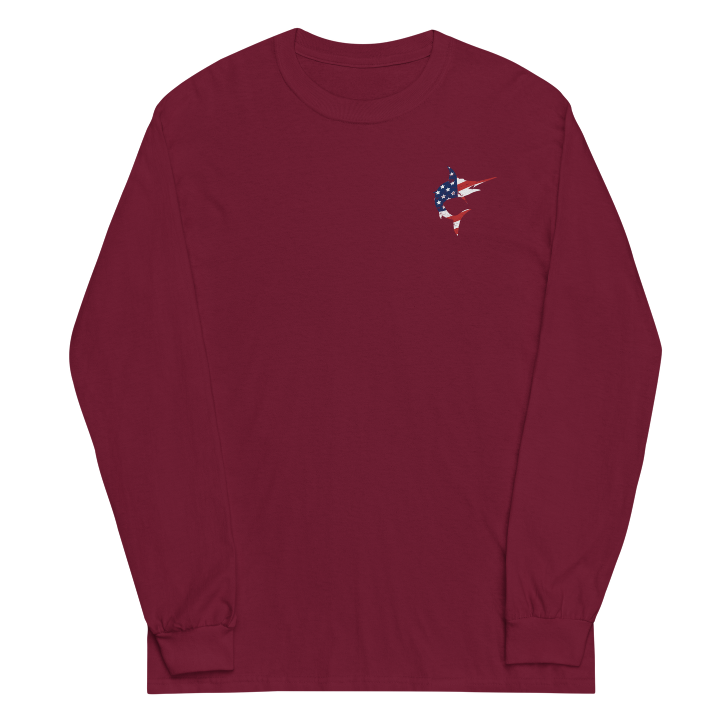 Red, White, & Blue Marlin Logo Long Sleeve 2400