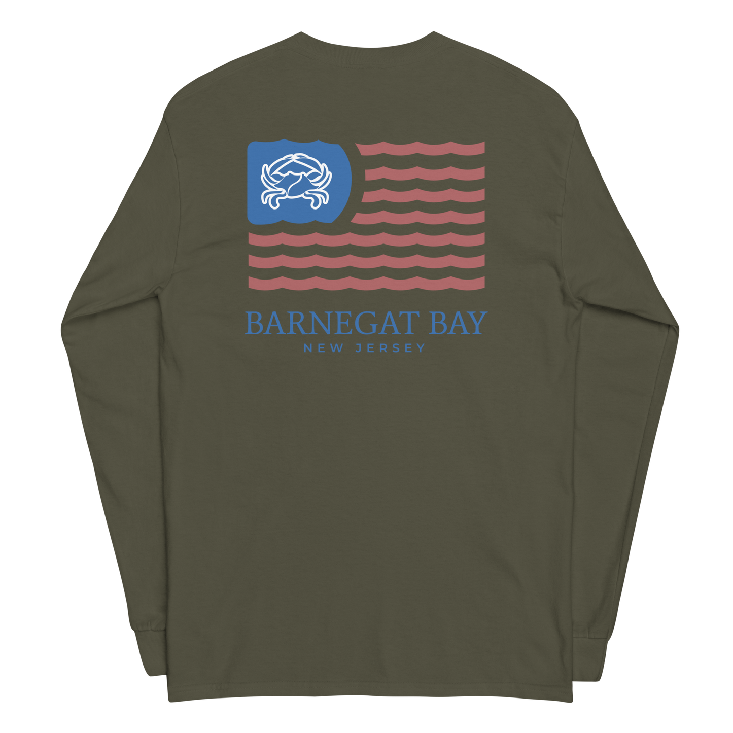 Red, White, & Blue Wavy Flag Logo 2400 Long Sleeve