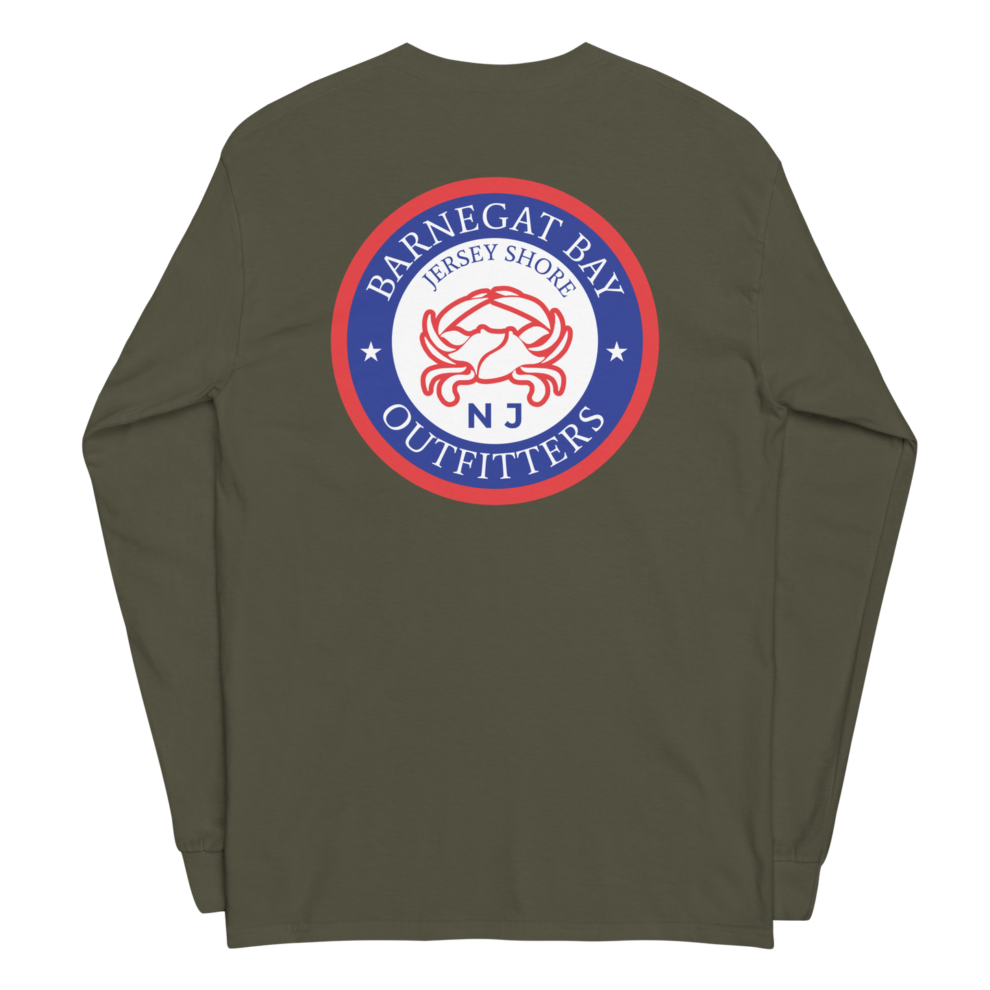 Red, White, & Blue Crab Circle Logo Long Sleeve 2400