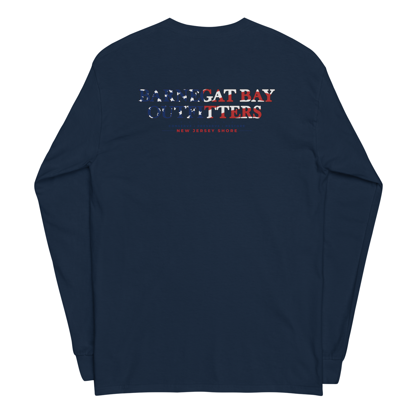 Red, White, & Blue Barnegat Bay Flag Logo Long Sleeve 2400