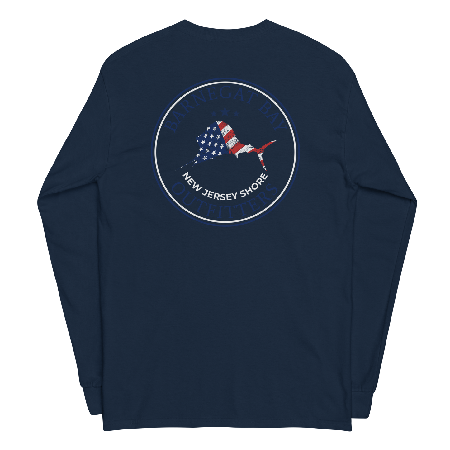 Red, White, & Blue  Sail Fish Logo Long Sleeve 2400