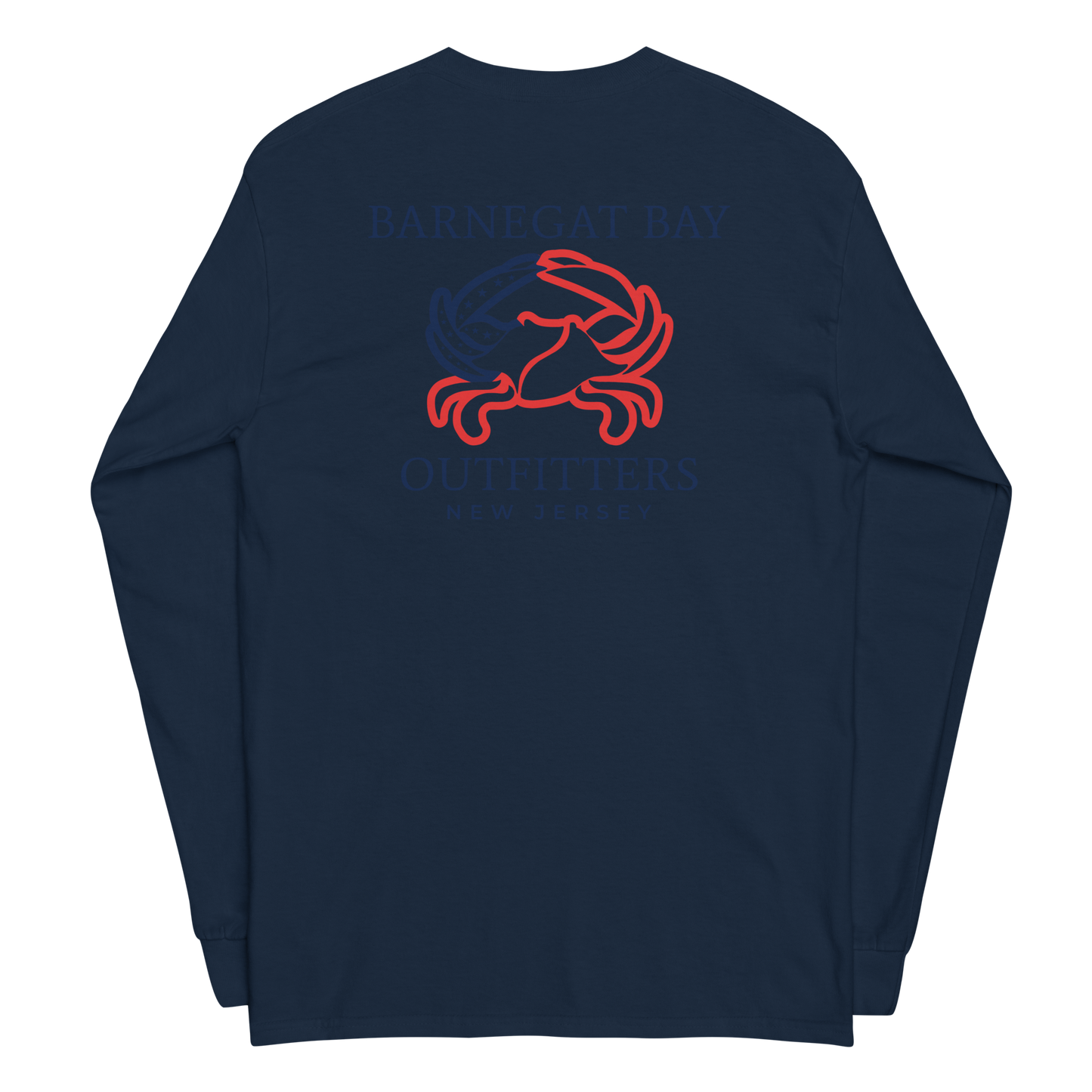 Red, White, & Blue Crab Sq Logo Long Sleeve 2400