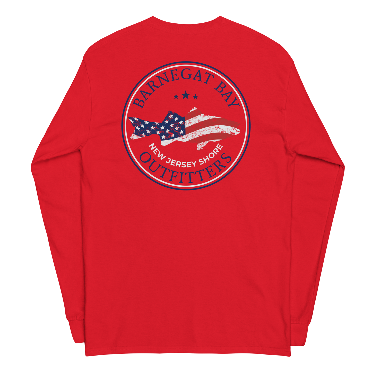 Red, White, & Blue Striped Bass Circle Logo 2400