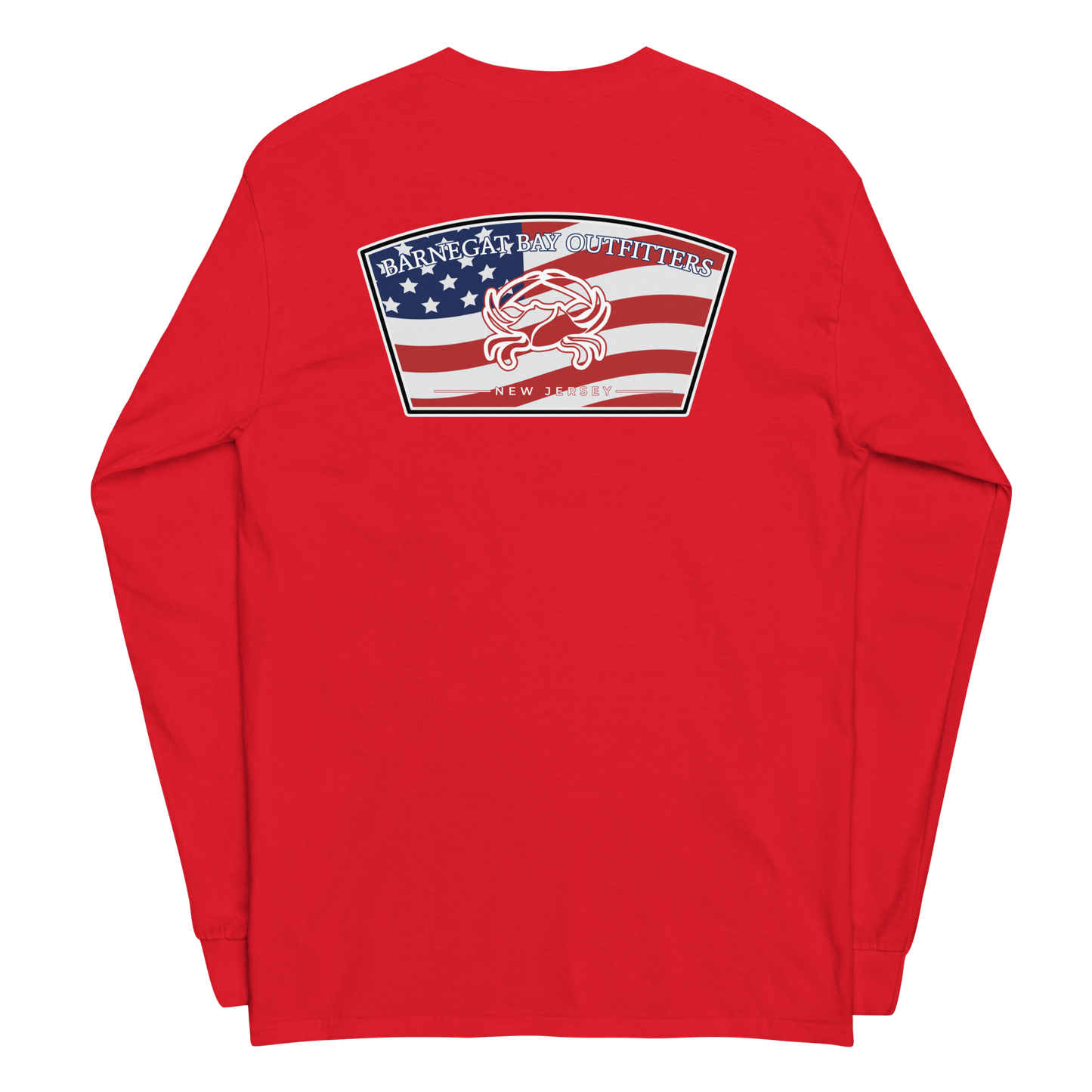 Red, White, & Blue Flag Shield Logo Long Sleeve 2400