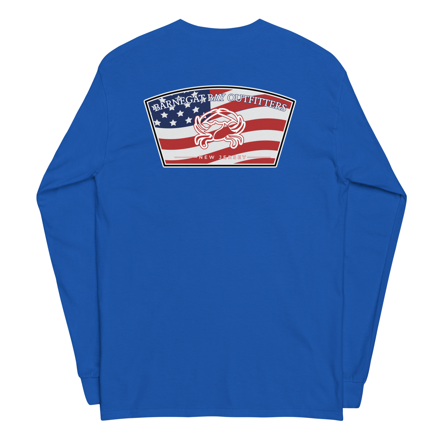 Red, White, & Blue Flag Shield Logo Long Sleeve 2400