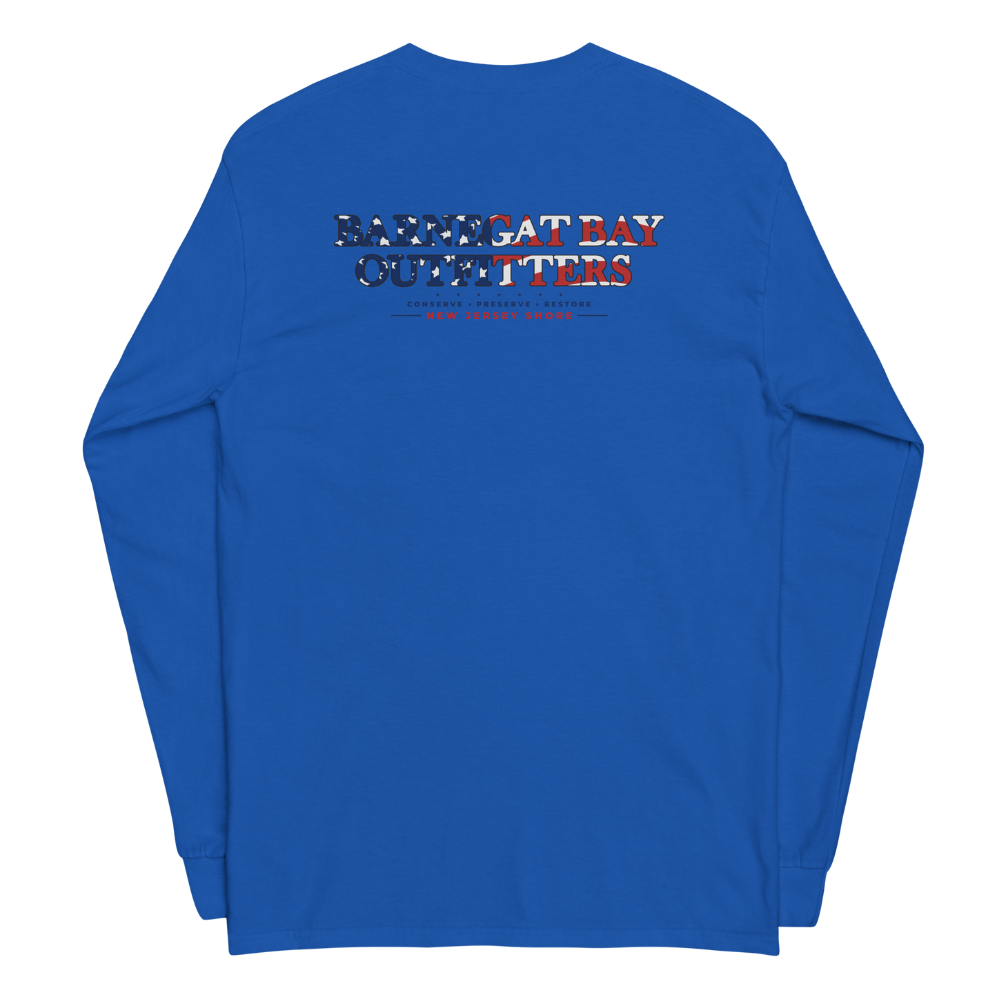 Red, White, & Blue Barnegat Bay Flag Logo Long Sleeve 2400