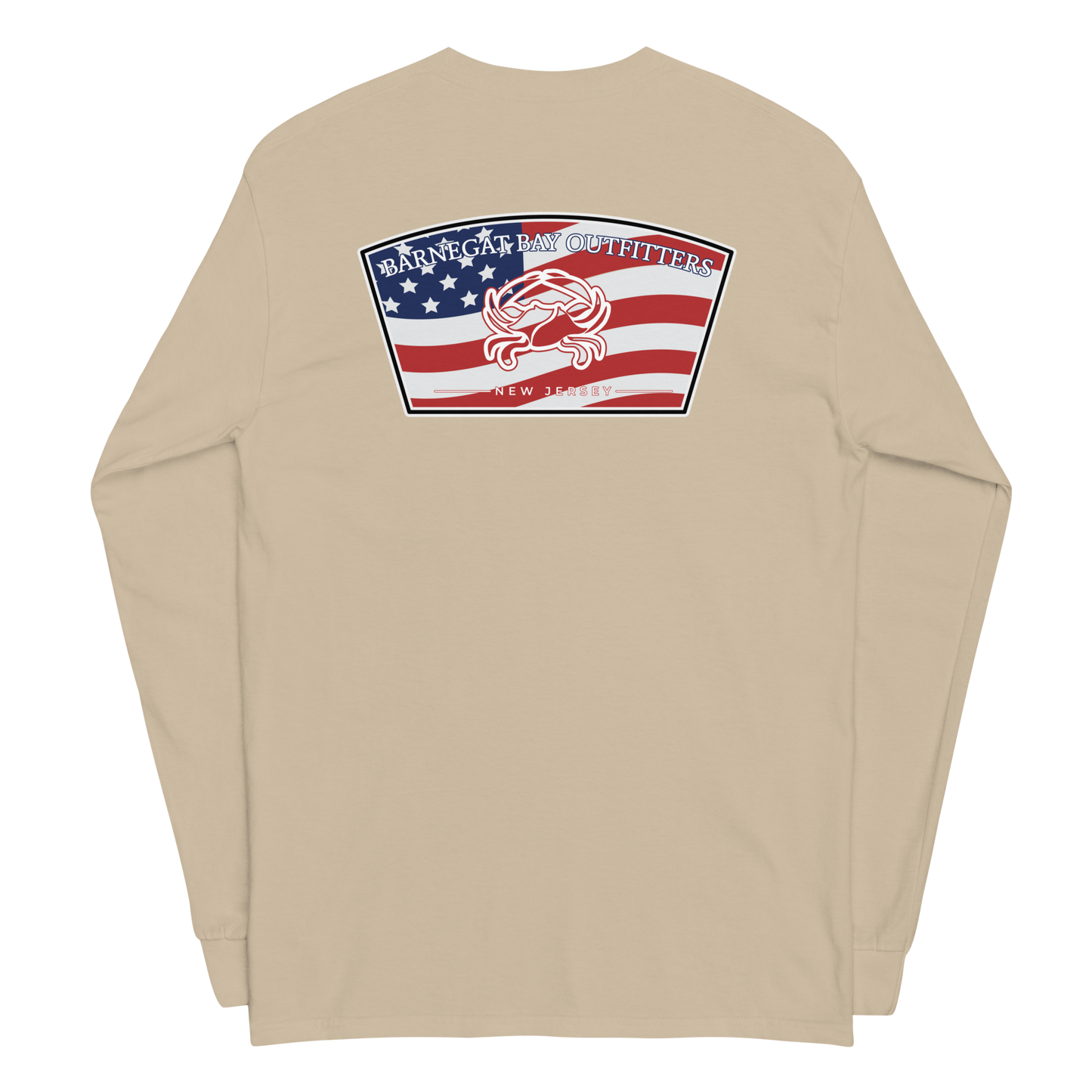 Red, White, & Blue Flag Shield Logo Long Sleeve 2400