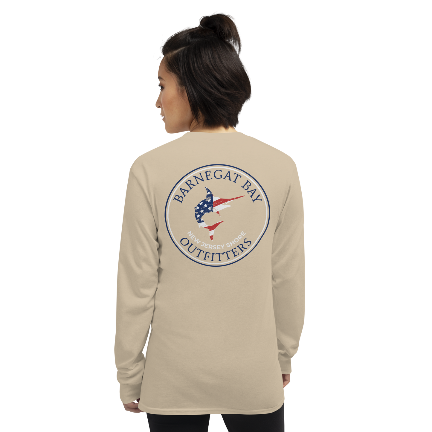 Red, White, & Blue Marlin Logo Long Sleeve 2400