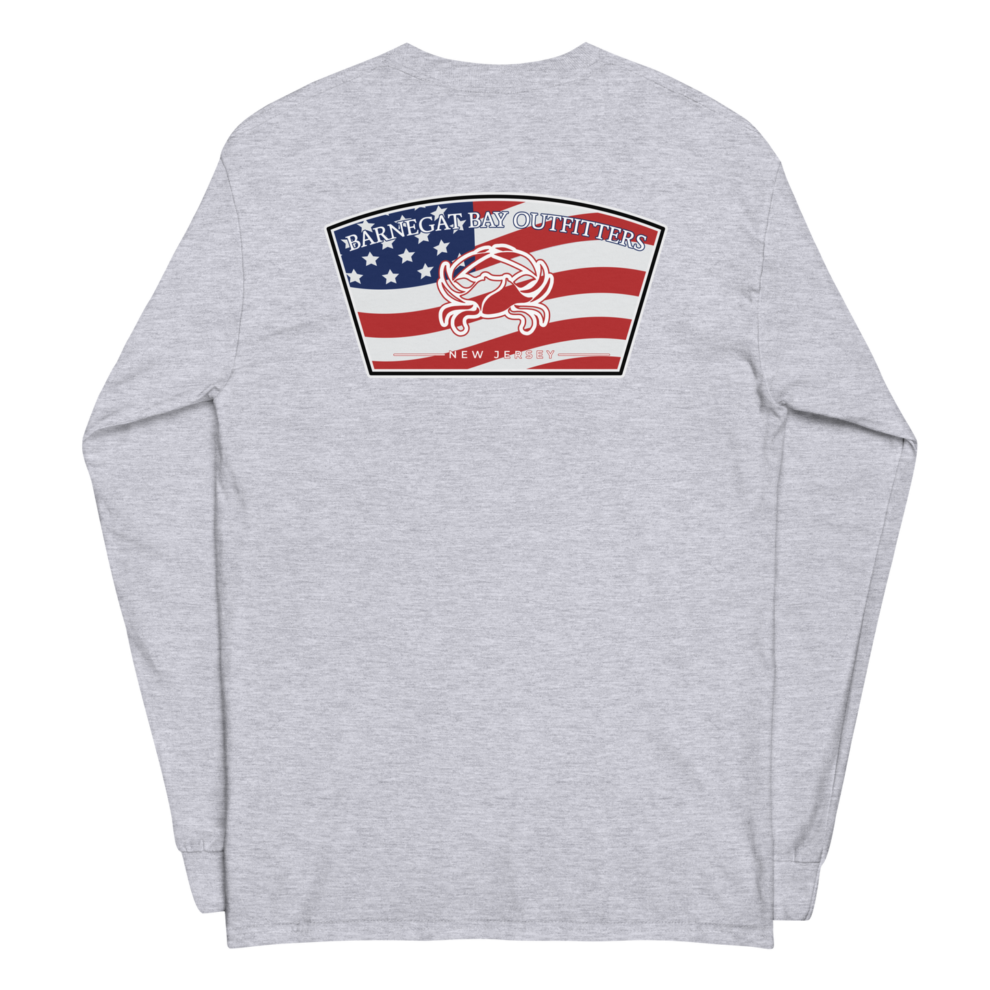 Red, White, & Blue Flag Shield Logo Long Sleeve 2400