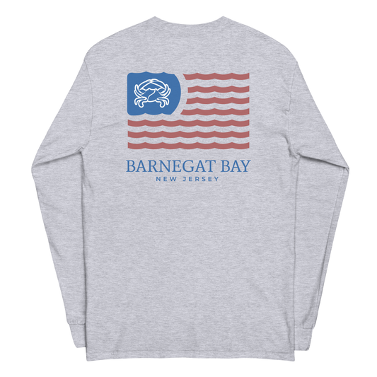 Red, White, & Blue Wavy Flag Logo 2400 Long Sleeve