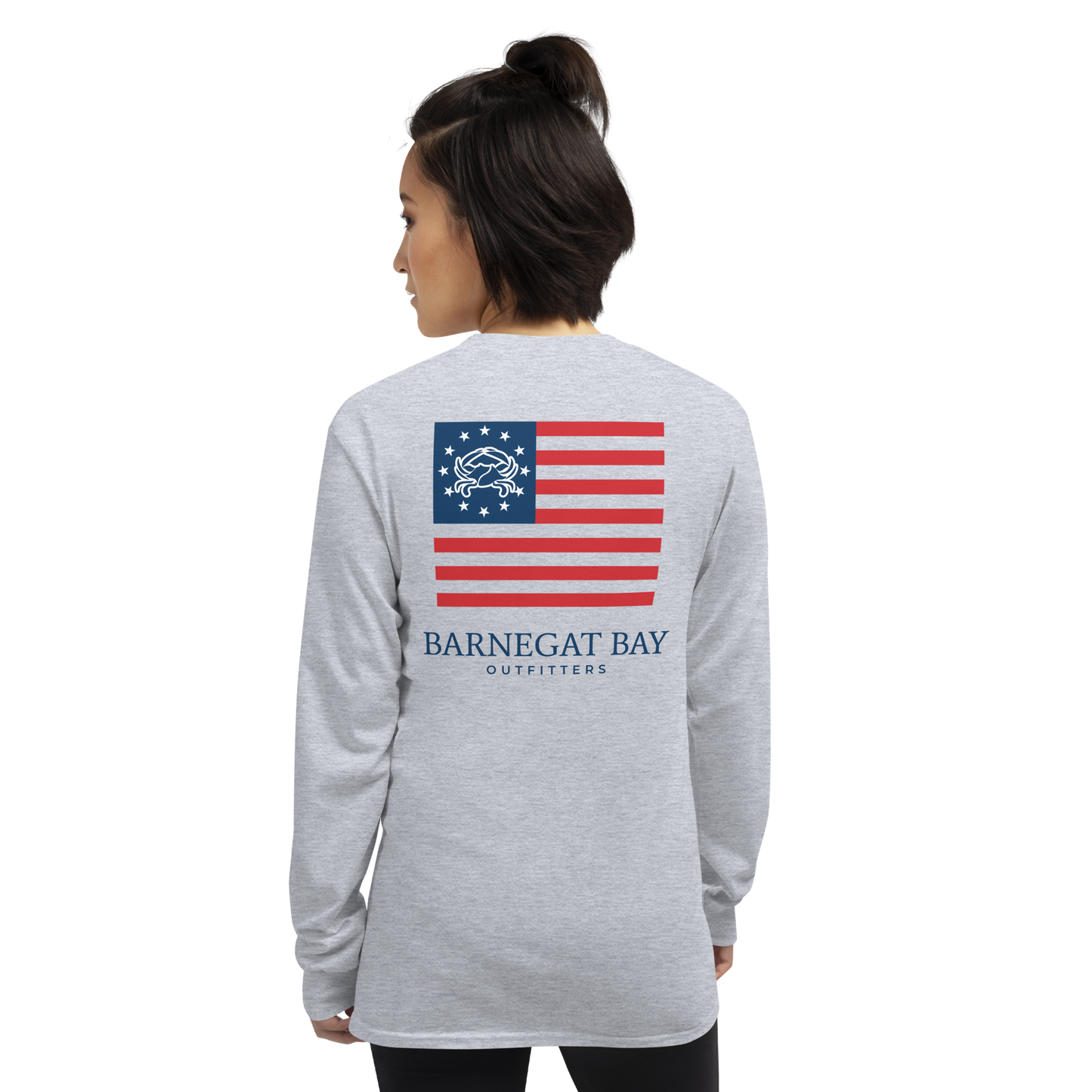 Red, White, & Blue Flag Logo Long Sleeve 2400