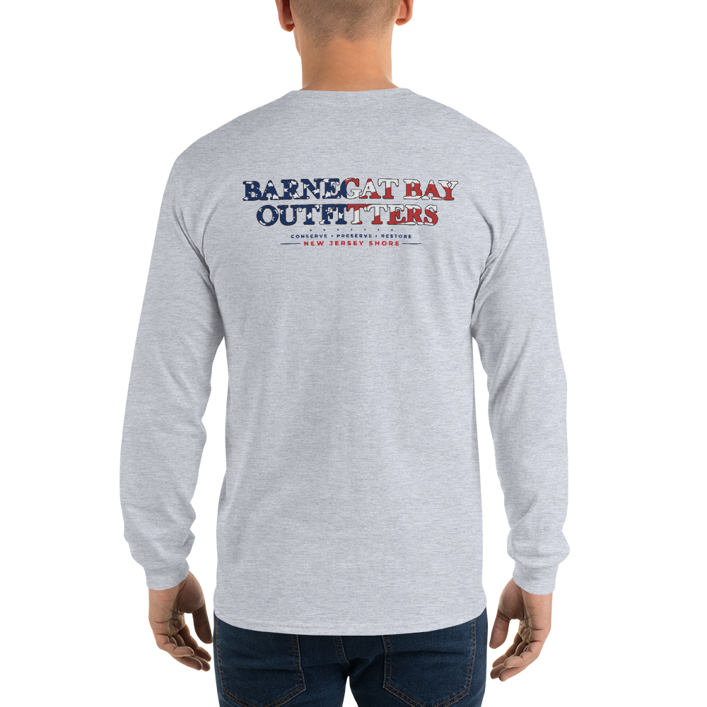 Red, White, & Blue Barnegat Bay Flag Logo Long Sleeve 2400