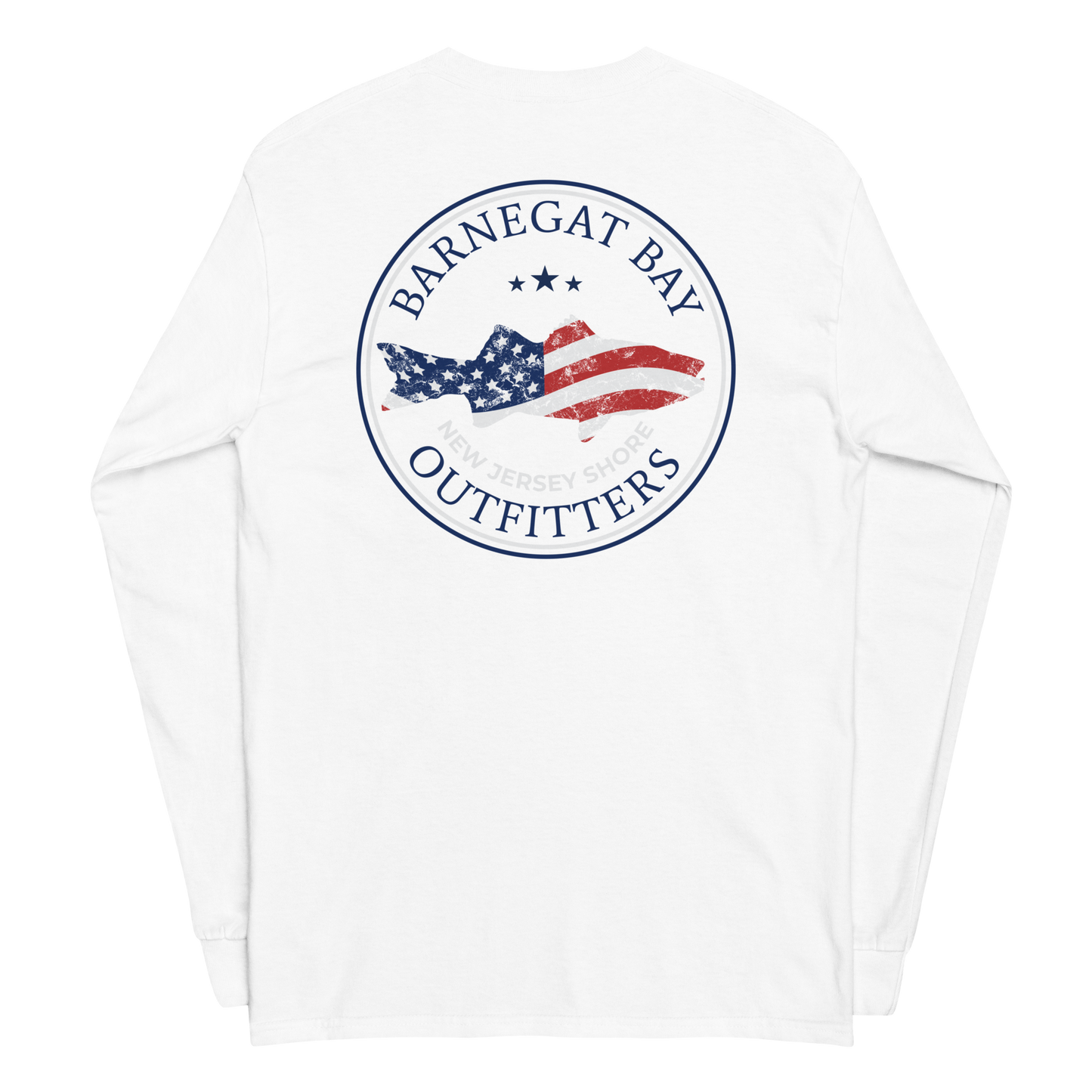 Red, White, & Blue Striped Bass Circle Logo 2400