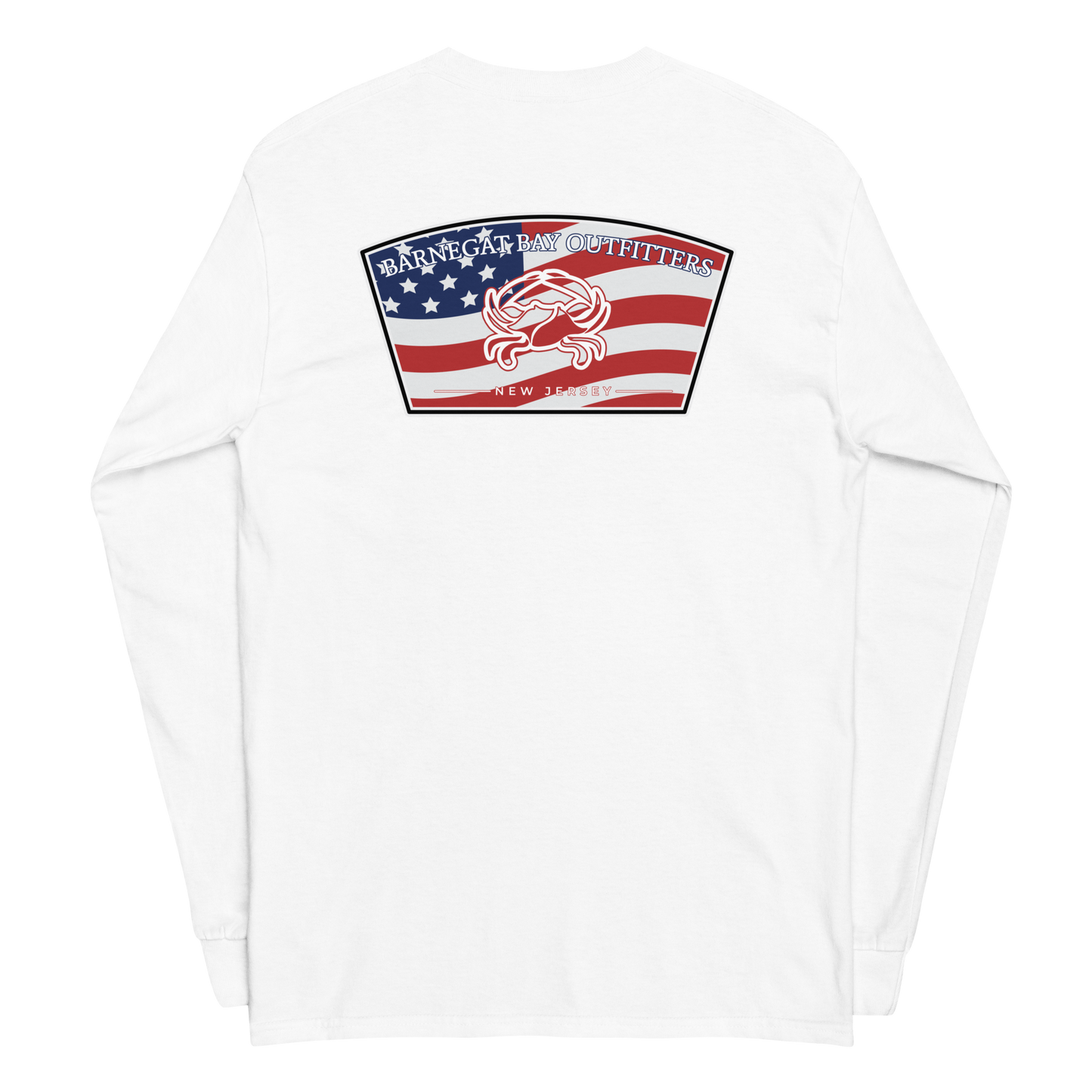 Red, White, & Blue Flag Shield Logo Long Sleeve 2400