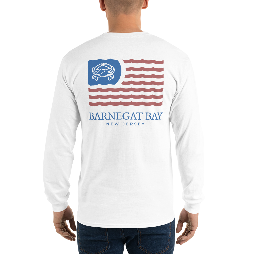 Red, White, & Blue Wavy Flag Logo 2400 Long Sleeve